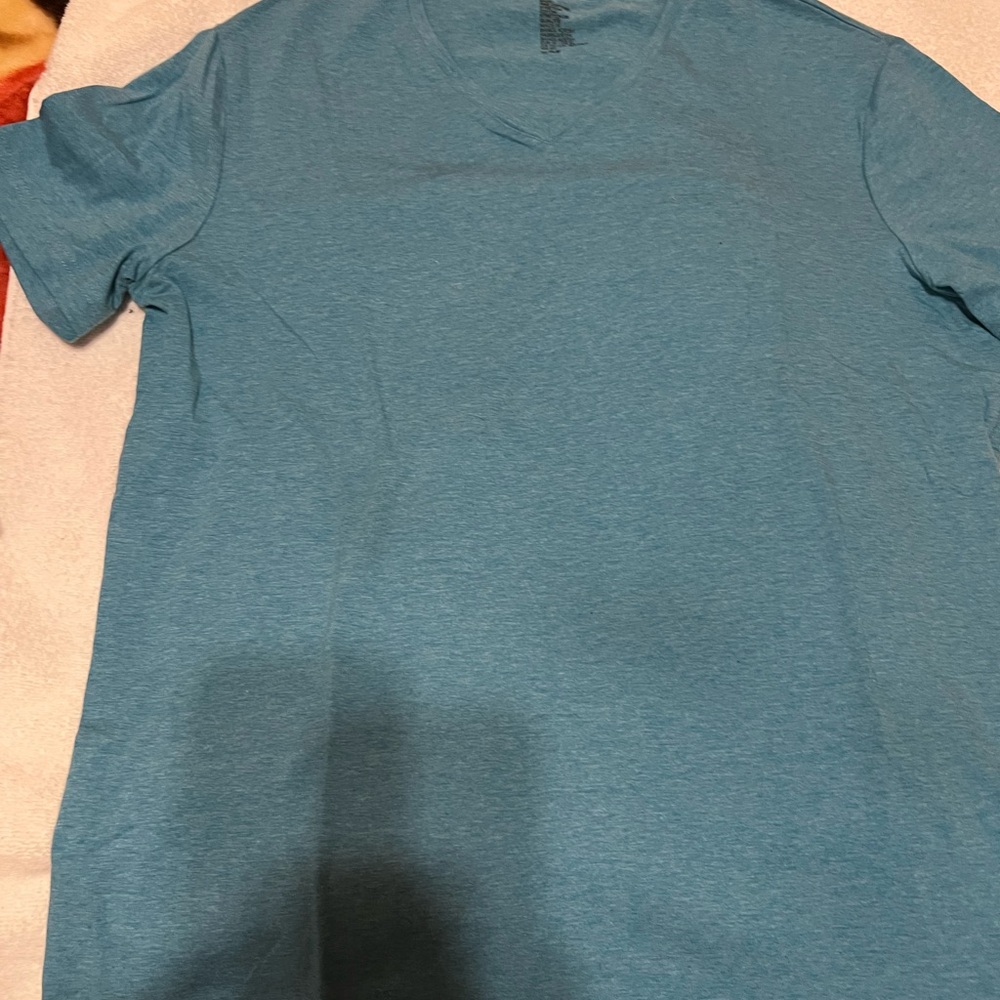 H&M Blue Short Sleeve Tee Classic Crew Neck